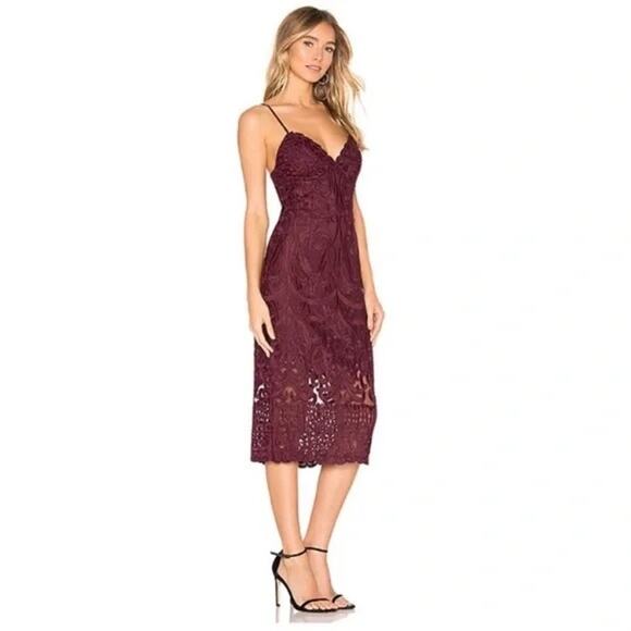 Bardot Gia Lace Dress in Wine NWT - Picture 1 of 10
